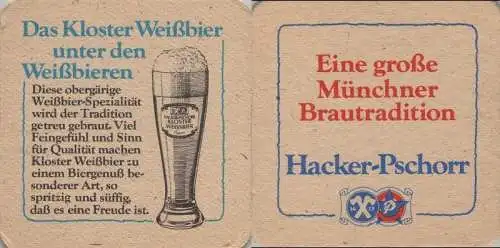 Bierdeckel quadratisch - Hacker-Pschorr