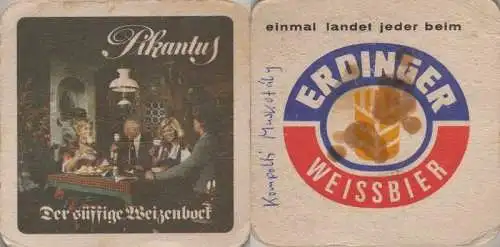 Bierdeckel quadratisch - Erdinger