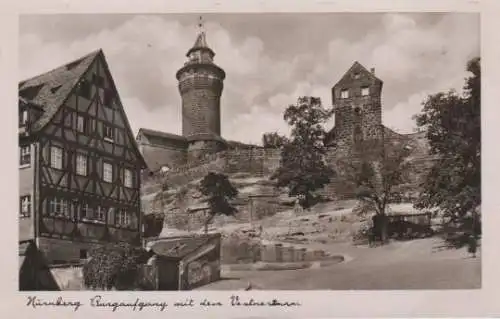 Nürnberg - Burgaufgang mit dem Vestnerturm - ca. 1935