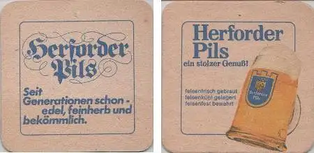 Bierdeckel quadratisch - Herforder - ein stolzer Genuß