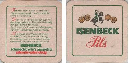 Bierdeckel quadratisch - Isenbeck Pilspilsrein pilsrichtig