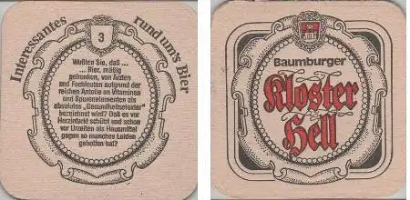 Bierdeckel quadratisch - Kloster Hell - Interessantes 3