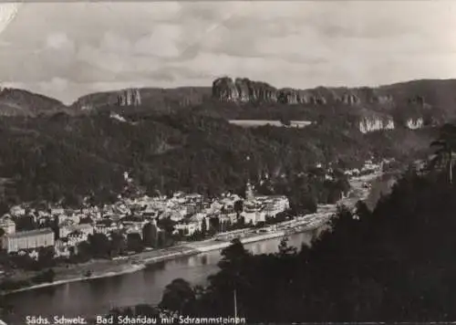 Bad Schandau - mit Schrammsteinen - ca. 1975