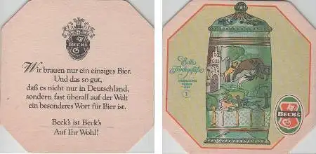 Bierdeckel 8-eckig - Becks - Hessen 1669 - Jagdhumpen