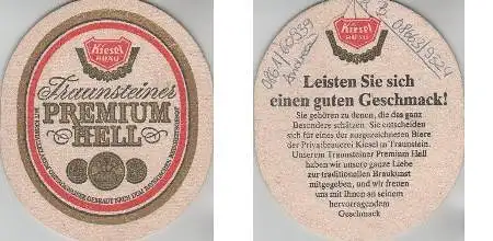 Bierdeckel oval - Kiesel - Traunsteiner Premium Hell