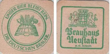 Bierdeckel quadratisch - Brauhaus Neustadt a.d. Aisch