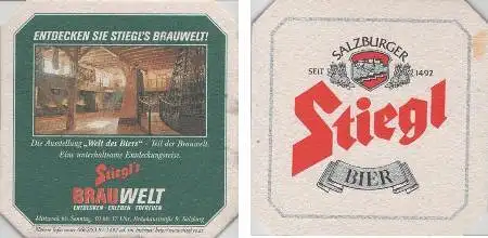 Bierdeckel quadratisch - Stiegl Brauwelt entdecken