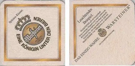 Bierdeckel quadratisch - Warsteiner - Leuchtendes Beispiel