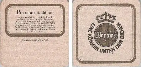 Bierdeckel quadratisch - Warsteiner Premium-Tradition