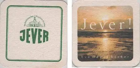 Bierdeckel quadratisch - Jever - Sonne und Meer