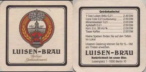 Bierdeckel quadratisch - Luisen-Bräu