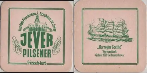 Bierdeckel quadratisch - Jever