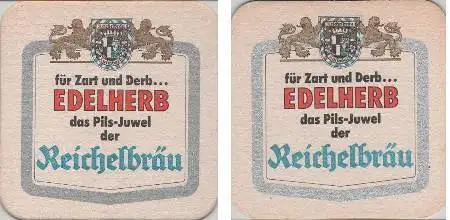 Bierdeckel quadratisch - Reichelbräu - für Zart und Derb