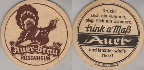 Bierdeckel rund - Auer, Rosenheim