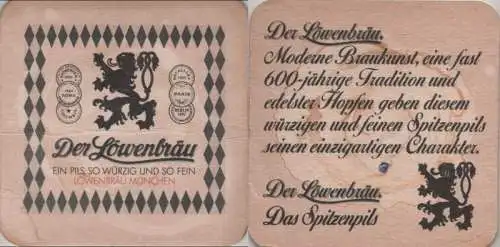 Bierdeckel quadratisch - Löwenbräu