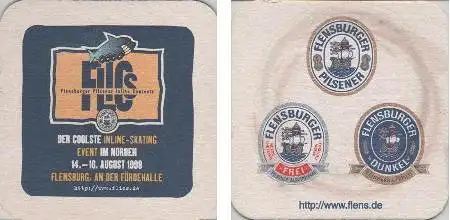 Bierdeckel quadratisch - Flensburger 1998 - Inline Contests