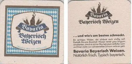 Bierdeckel quadratisch - Bavaria - Bayerisch Weizen