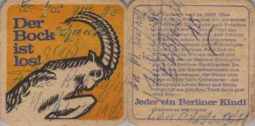 Bierdeckel quadratisch - Berliner Kindl