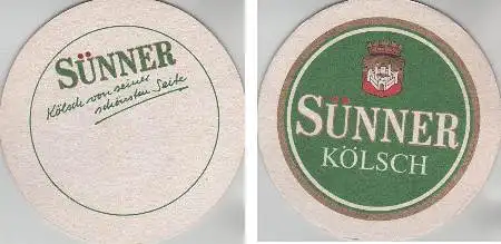 Bierdeckel rund - Sünner - Kölsch von seiner schönsten Seite