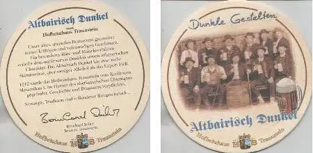 Bierdeckel rund Hofbräuhaus Traunstein - Altbairisch Dunkel