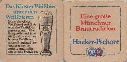 Bierdeckel quadratisch - Hacker-Pschorr