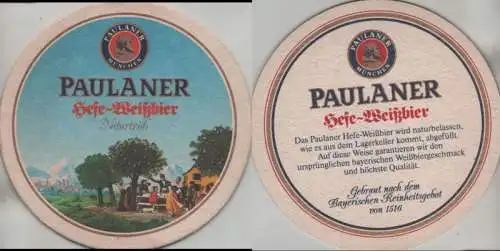 Bierdeckel rund - Paulaner