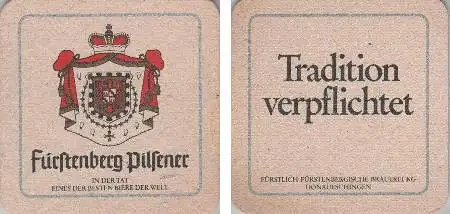 Bierdeckel quadratisch - Fürstenberg - verpflichtet