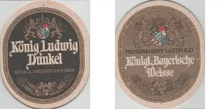 Bierdeckel oval - König Ludwig Dunkel und Weisse