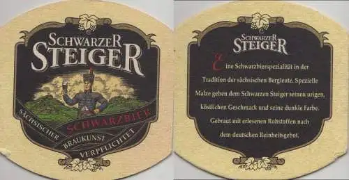 Bierdeckel Sonderform - Schwarzer Steiger