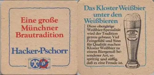 Bierdeckel quadratisch - Hacker-Pschorr