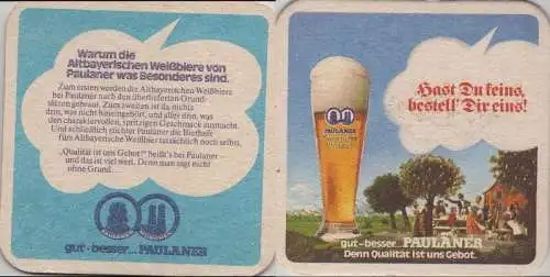 Bierdeckel quadratisch - Paulaner