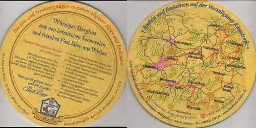 Bierdeckel rund - Post-Brauerei, Weiler