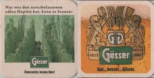 Bierdeckel quadratisch - Gösser