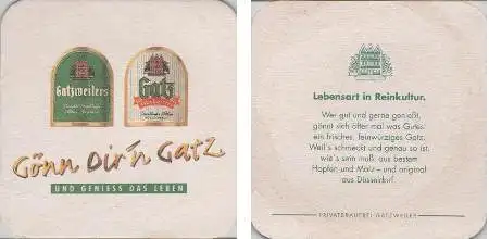 Bierdeckel quadratisch - Gatz mit Gatzweilers