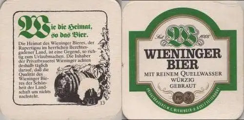 Bierdeckel quadratisch - Wieninger