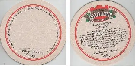 Bierdeckel rund - Stiftungsbier Erding