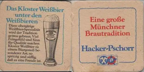 Bierdeckel quadratisch - Hacker-Pschorr