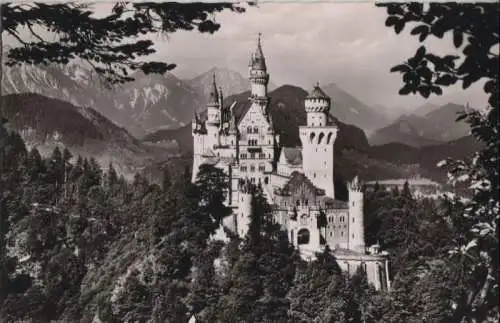 Schwangau Neuschwanstein - mit Allgäuer und Tiroler Gebirge - ca. 1960