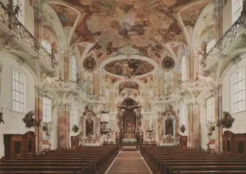 Uhldingen-Mühlhofen - Birnau, Klosterkirche innen - ca. 1980