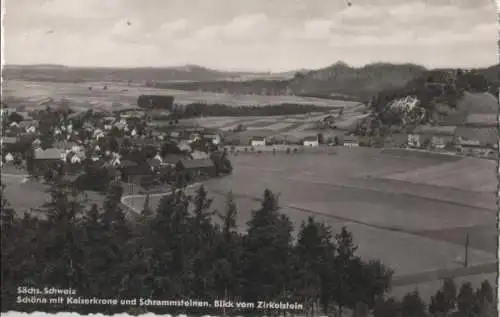 Cavertitz-Schöna - Blick vom Zirkelstein - 1966