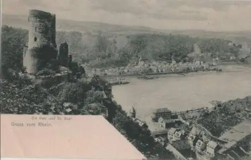 St. Goar - Die Katz - Gruß vom Rhein - 1904