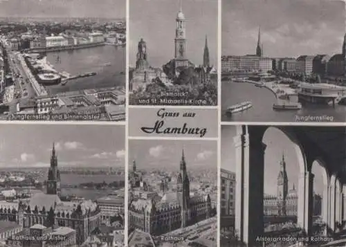 Hamburg - u.a. Jungfernstieg - 1959