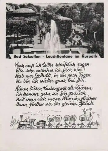 Bad Salzuflen - Leuchtfontäne im Kurpark - ca. 1960