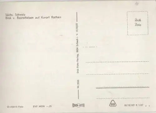 Hohnstein-Rathewalde - Blick vom Basteifelsen