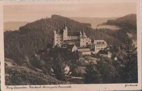 Ludwigsstadt-Lauenstein - Burg, Grenzwarte - ca. 1950