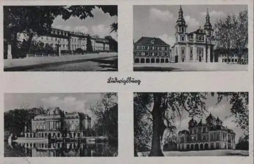 Ludwigsburg - 4 Teilbilder - 1953