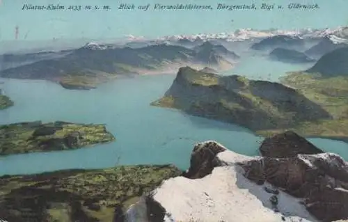 Schweiz - Pilatus-Kulm - Blick zu Vierwaldstättersee - 1913