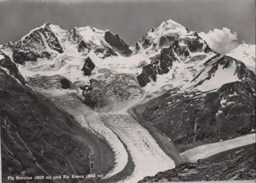 Schweiz - Schweiz - Piz Bernina - mit Piz Roseg - ca. 1965