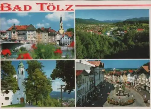 Bad Tölz - u.a. Isarbrücke mit Altstadt - 1996