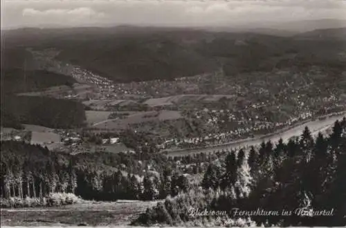 Neckar - Blick vom Fernsehturm ins Neckartal - ca. 1960